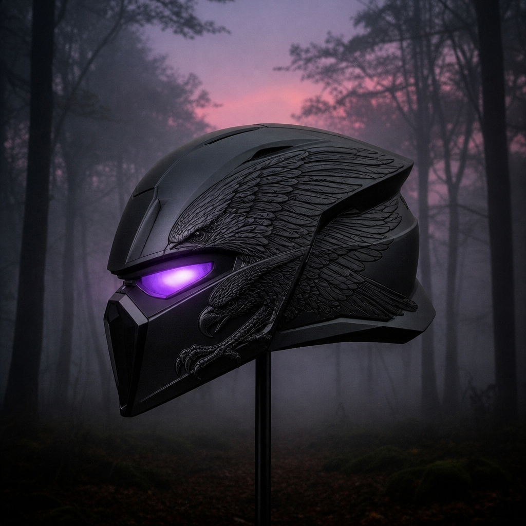 Same Helmet and mask with a Falcon Motiff