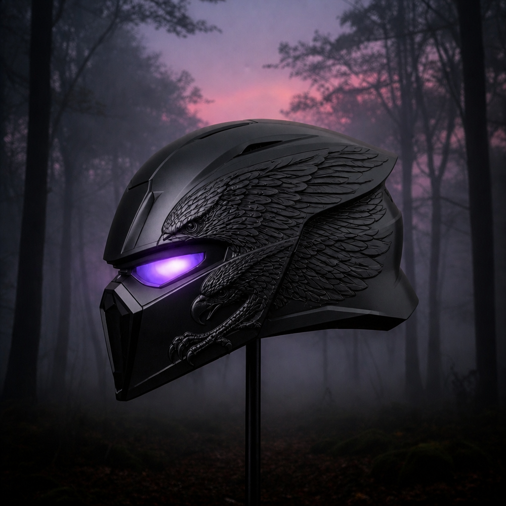 Same Mask and helmet with a Hawk Motiff