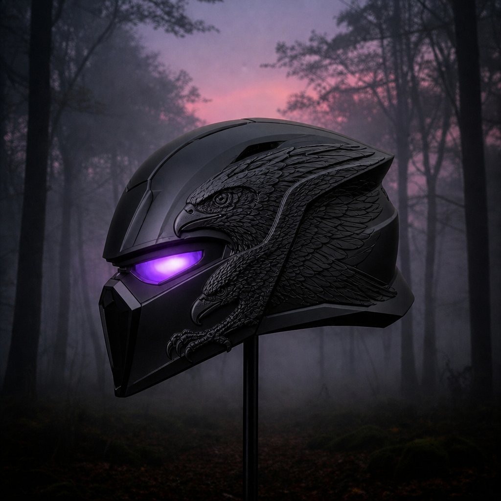 Same Mask and helmet with a Kestrel Motiff