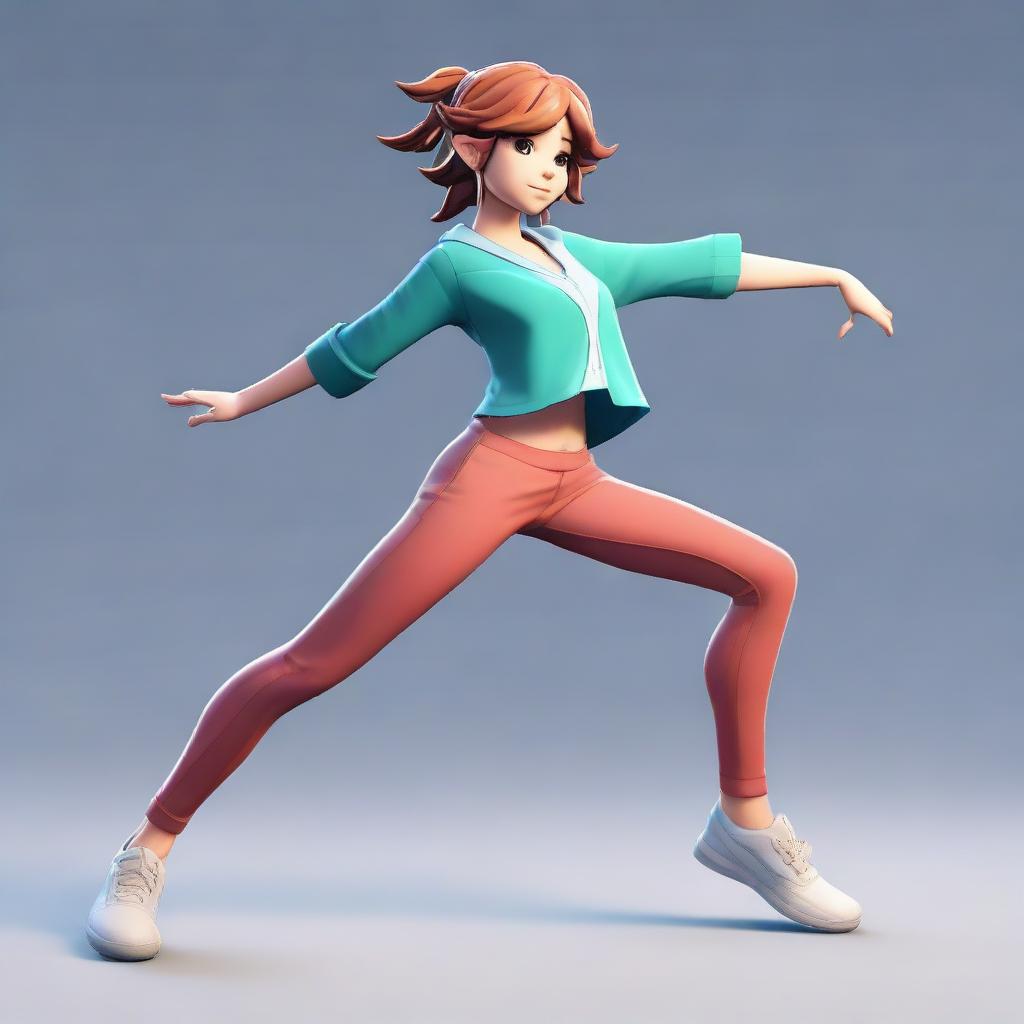 A high-quality, detailed digital art representation of the character 'Sylvie' from the game 'Teaching Feeling', depicted in a dynamic pose.