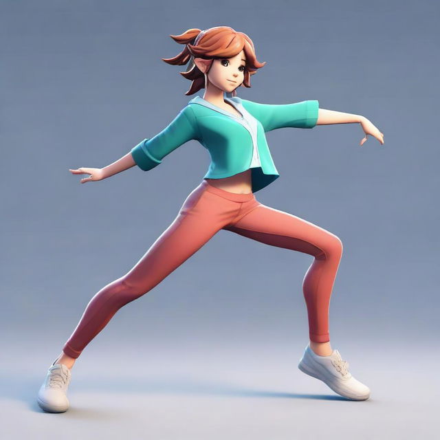 A high-quality, detailed digital art representation of the character 'Sylvie' from the game 'Teaching Feeling', depicted in a dynamic pose.