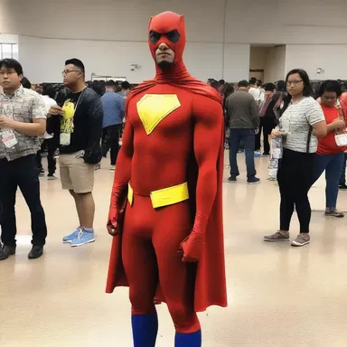 The participant cosplayed as their favorite superhero at the comic convention.