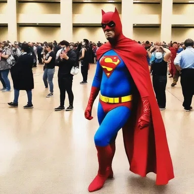 The participant cosplayed as their favorite superhero at the comic convention.