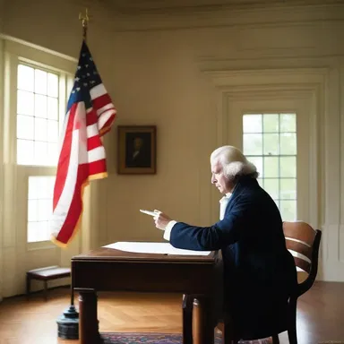 The participant reenacted the signing of the Declaration of Independence.