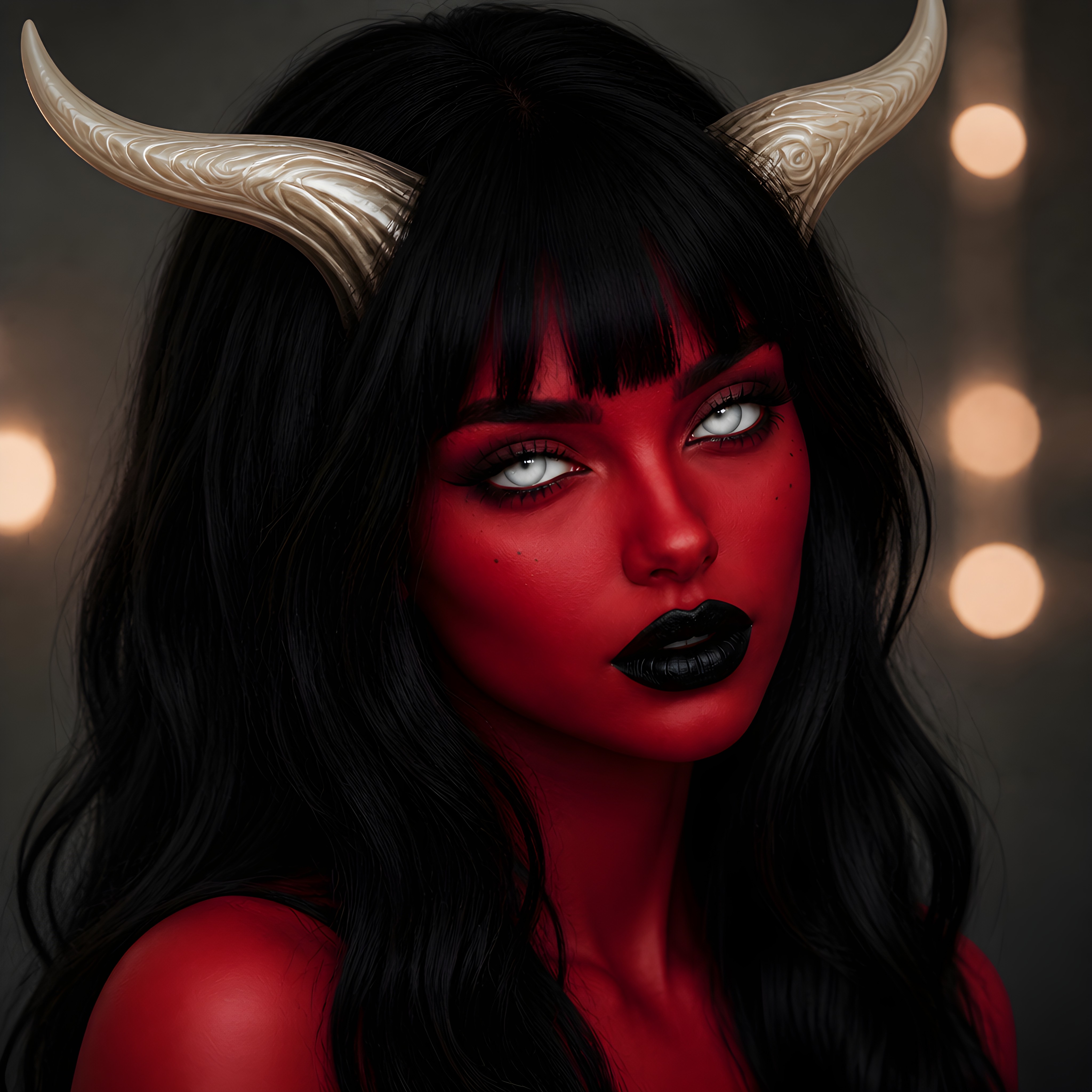 Stunning Close-Up Portraits of a Striking Red-Skinned Character