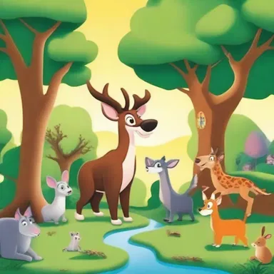 The cartoon showcased a fanciful world where animals could talk and trees had magical powers.