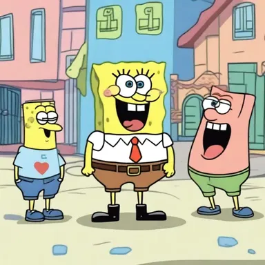 The animated series 'SpongeBob SquarePants' is full of fanciful characters and amusing situations.