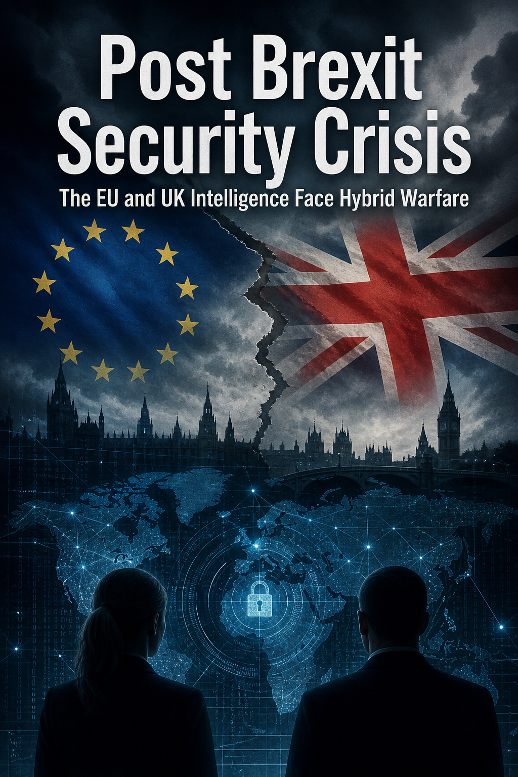 When I said "that looks good. without changing ANYTHING Else for now, can you change the title to Post Brexit Security Crisis, and the subtitle to The EU and UK Intelligence Face Hybrid Warfare" I meant, using the cover design you just gave me (above) change the title/subtitle..
