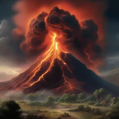 According to the ancient legends, when the gods were angered, the earth would break open, releasing thunderous roars and volcanic eruptions.