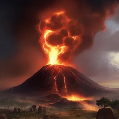 According to the ancient legends, when the gods were angered, the earth would break open, releasing thunderous roars and volcanic eruptions.