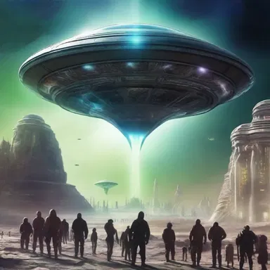 In the science fiction novel, the alien spaceship suddenly broke open, revealing an advanced civilization from another galaxy.