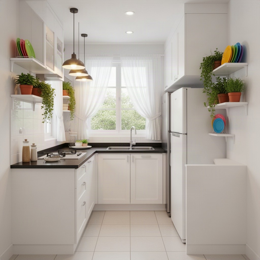 A stylish modular kitchen design in a compact 6