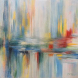 Abstract artwork inspired by Claude Monet, displaying a balance of lines and colors.