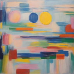 Abstract artwork inspired by Claude Monet, displaying a balance of lines and colors.