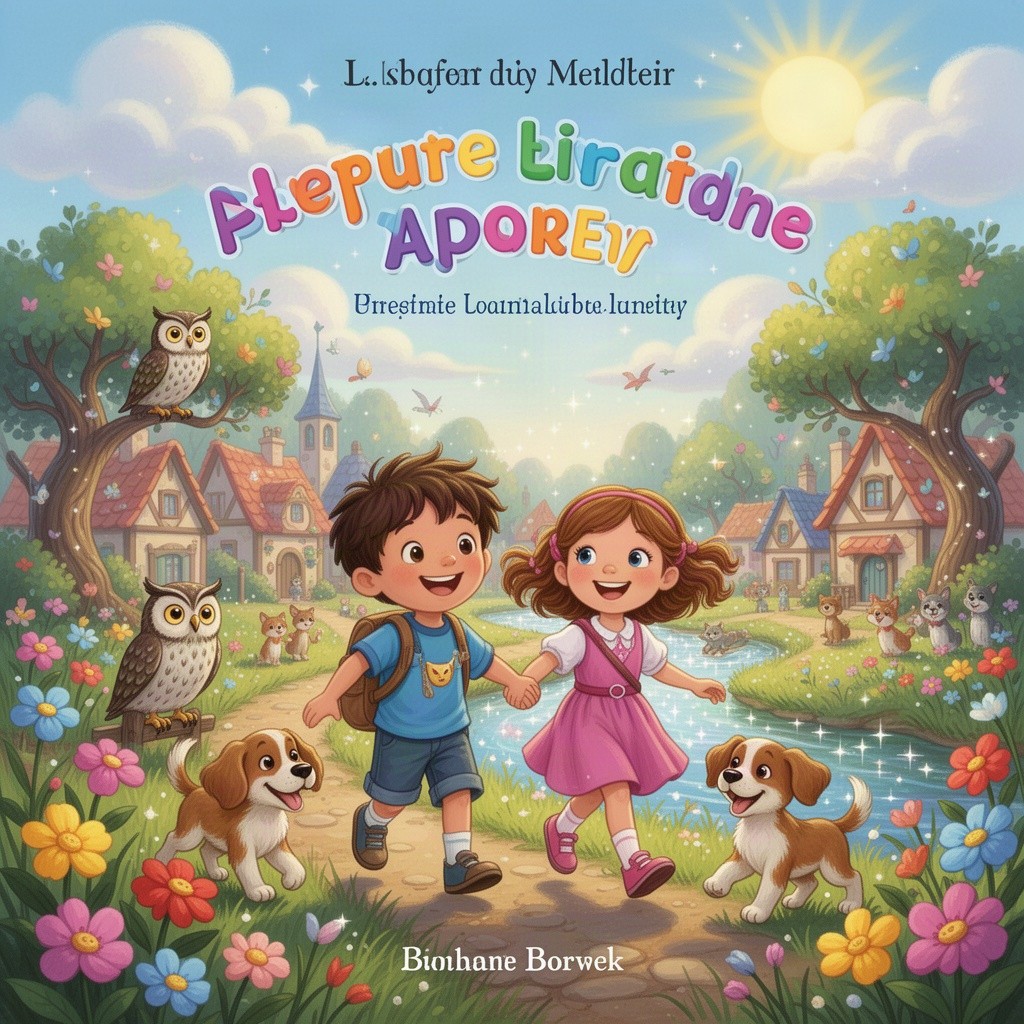 A delightful and engaging book cover for a children's story, showcasing a magical scene that captures the essence of adventure and imagination