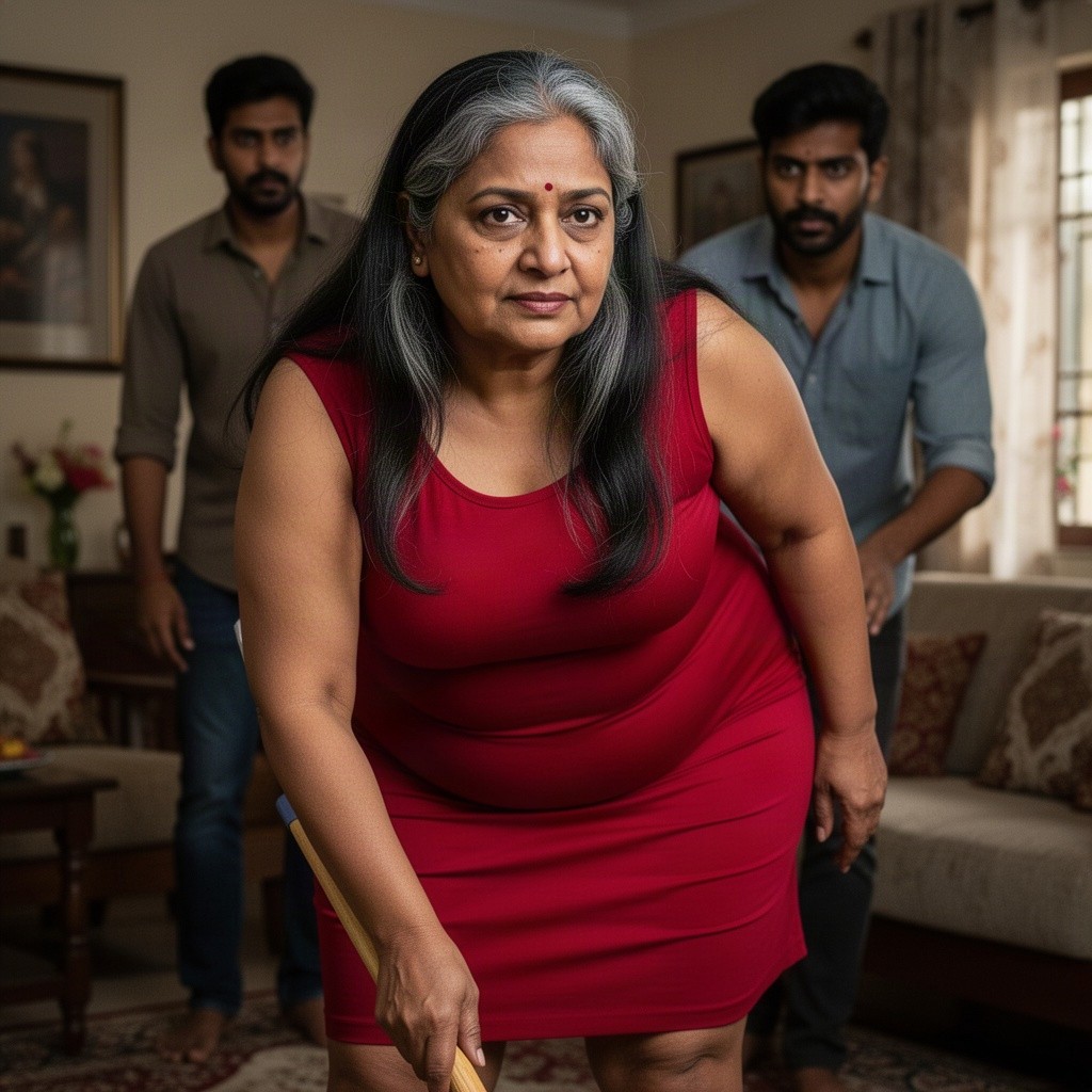 An ultra-realistic portrait of a mature 48-year-old Indian woman with warm wheatish-brown skin and a mature, expressive face