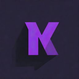 Dark blue 'M' logo on a black background with light violet accents