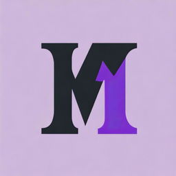 Dark blue 'M' logo on a black background with light violet accents