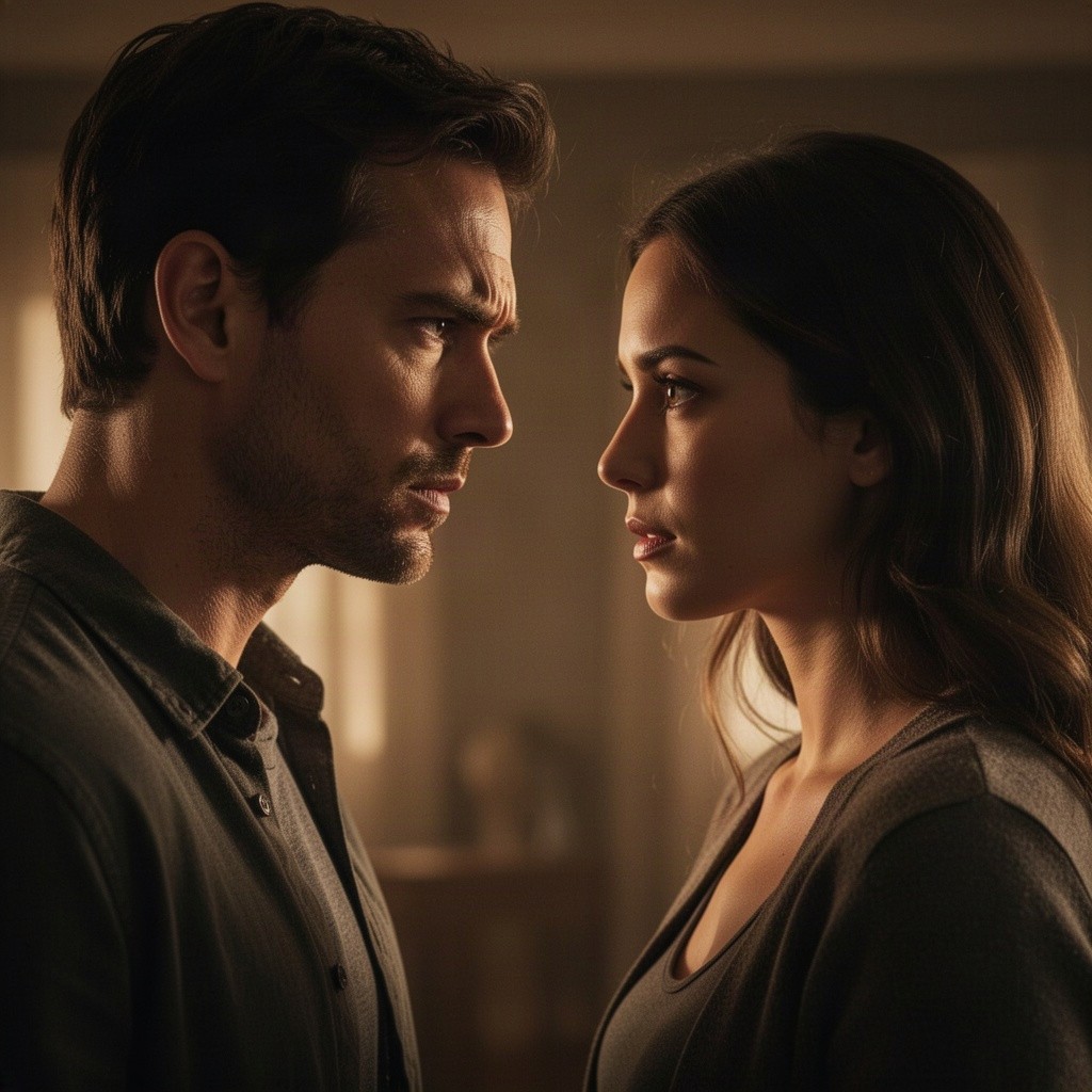 A close-up scene that captures the essence of tension and trust between two individuals