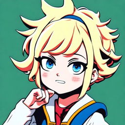 A digital art image of Eri, the young girl with a horn from the anime series My Hero Academia