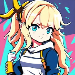 A digital art image of Eri, the young girl with a horn from the anime series My Hero Academia