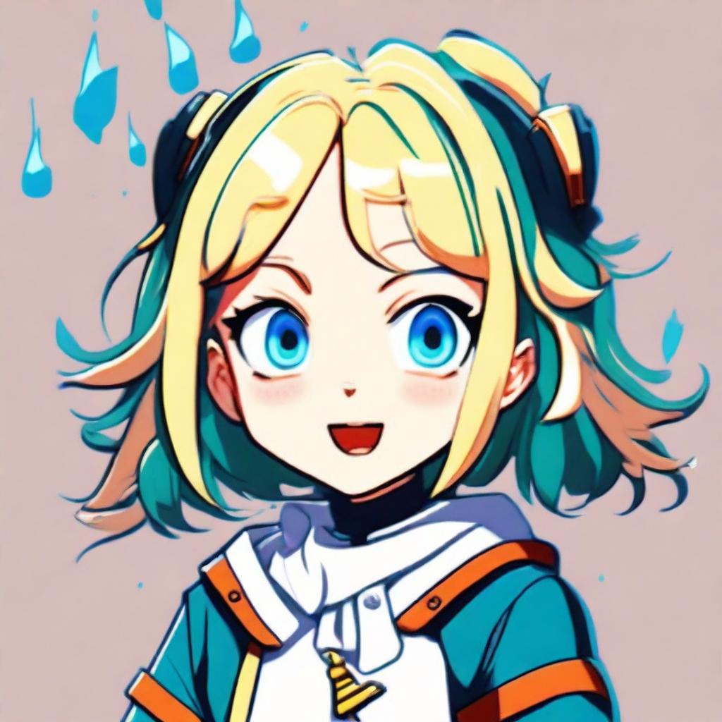 A digital art image of Eri, the young girl with a horn from the anime series My Hero Academia