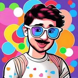 A digital art piece that serves as a quirky and fun profile image