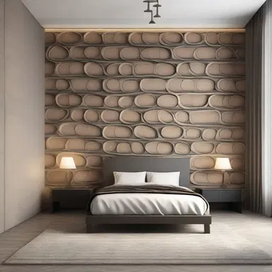 The spinous patterns of the wall decoration added a unique element to the architecture and interior design of the room.