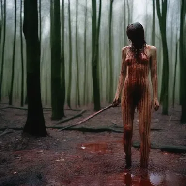 The horror film depicted a bloodless massacre where the victims were mysteriously drained of their blood.