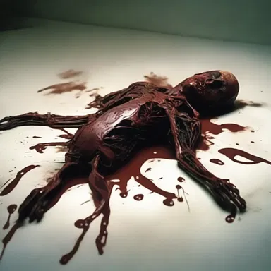 The bloodless corpse lying on the floor sent shivers down everyone's spine.