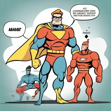 In the comic strip, the methylene group is portrayed as a superhero with the power to bond with any other molecule.