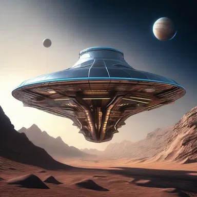 The futuristic spaceship calculates the precise gravitational force of each planet using an advanced system of weights.