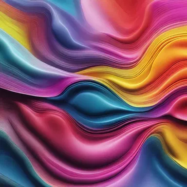 The artist used various colors to create a mesmerizing output signal on the canvas.