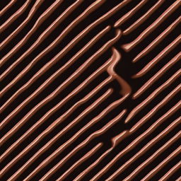 Generate an image of a dark black object named 'Topic' that visually suggests a rich, chocolate flavor.