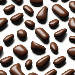 Generate an image of a dark black object named 'Topic' that visually suggests a rich, chocolate flavor.