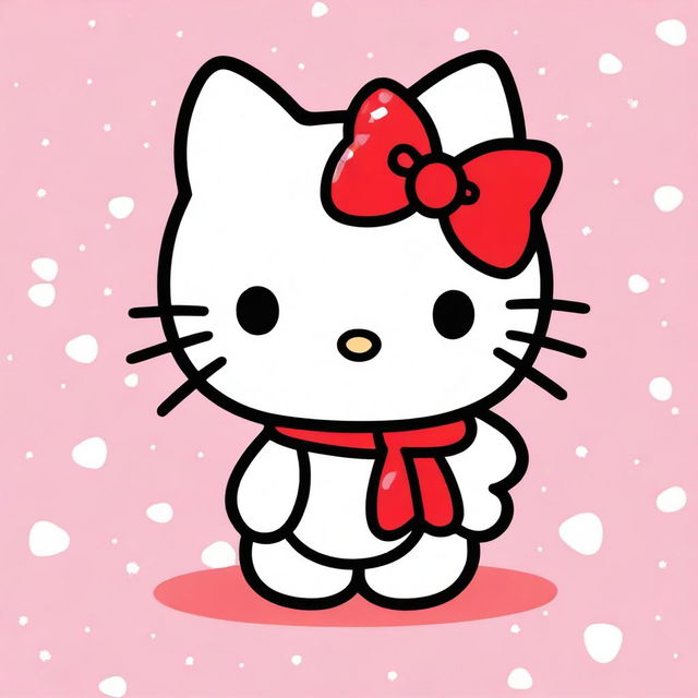 A high-quality digital art piece featuring the iconic Hello Kitty character