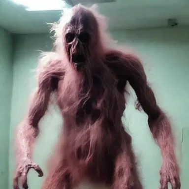 The scientist's experiment went horribly wrong, causing the creature to become irradiated and turn into a terrifying monster.