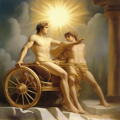 In Greek mythology, Apollo was the deity who would irradiate light upon the Earth with his golden chariot.
