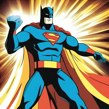 In the cartoon, the superhero had the power to irradiate light from his hands, which he used to defeat the villains.