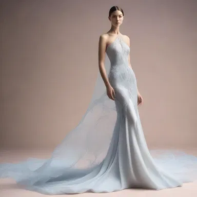 The fashion designer created a stunning gown inspired by the ghostfish's sleek and unique appearance.