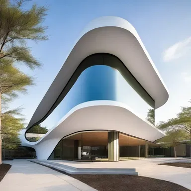 The architect incorporated the ghostfish's elongated and angular mouth into the design of the modern building.