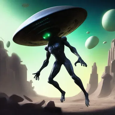 In the science fiction novel, the protagonist discovered an alien artifact that caused him to flip over gravity, resulting in an alternate reality.