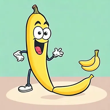 In the cartoon episode, the mischievous character tried to flip over a banana peel to play a prank on his friend.