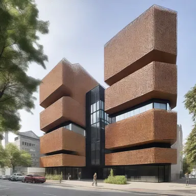 The design of the building received ridicule for its unconventional use of materials.