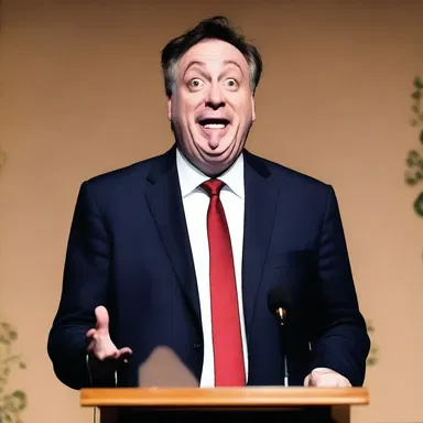 The comedian made a joke about the government's new policy and it was met with laughter and ridicule.
