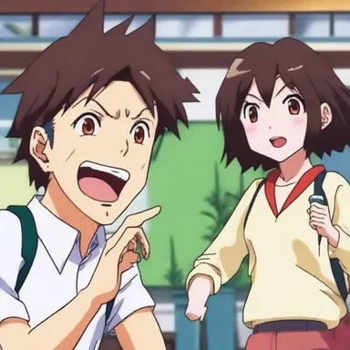 The anime series often includes scenes where characters ridicule each other's actions and make fun of their quirks.