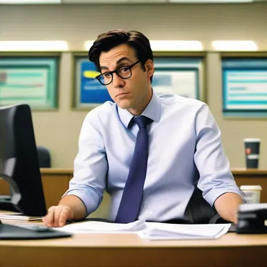 The movie portrays a character who likes to frig around and procrastinate at work.