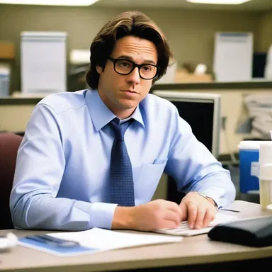 The movie portrays a character who likes to frig around and procrastinate at work.