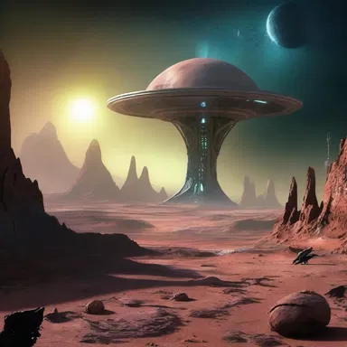 On the distant planet, the alien civilization had to adapt to the pessimum conditions of intense radiation and extreme weather.