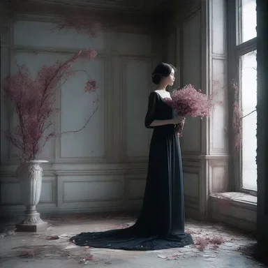 As the protagonist entered the abandoned mansion, she was greeted by a bouquet of long-spurred blossoms, their twisted shapes and dark colors adding an eerie touch to the atmosphere.